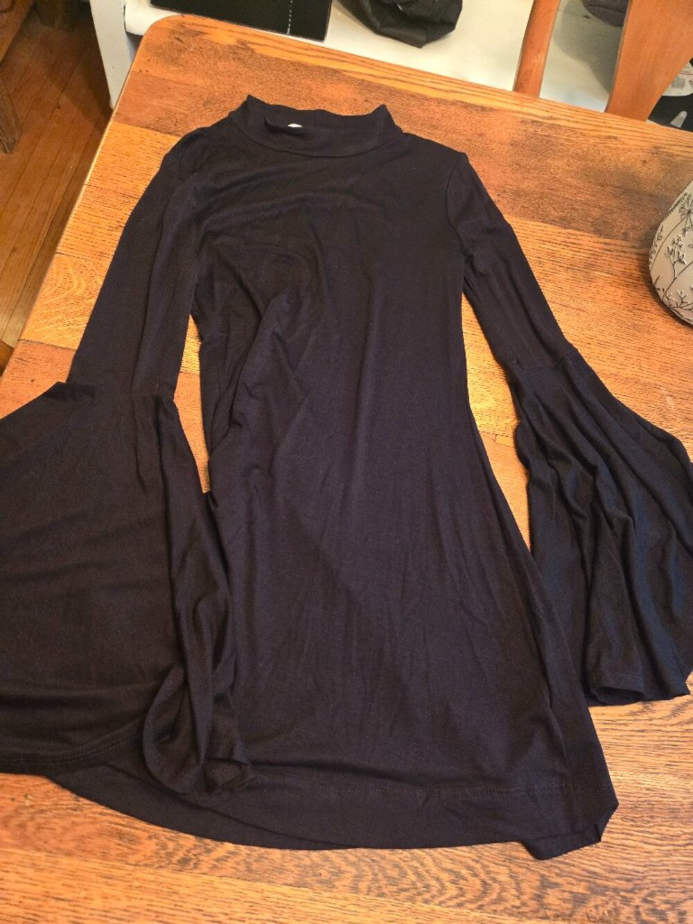 Free People Bell Sleeve Mockneck Midi Dress, Size XS